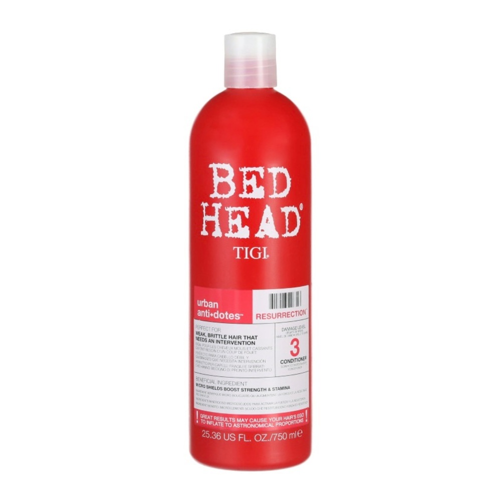 Two 25.36 oz bottles of Tigi Bed Head Urban Antidote Resurrection Conditioner